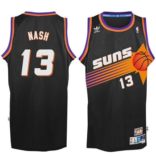 Camiseta Steve Nash 13 Phoenix Suns Retros Negro Hombre