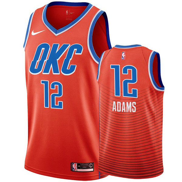 Camiseta Steven Adams 12 Oklahoma City Thunder 2020-21 Temporada Statement Naranja Hombre