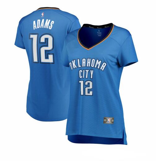 Camiseta Steven Adams 12 Oklahoma City Thunder icon edition Azul Mujer