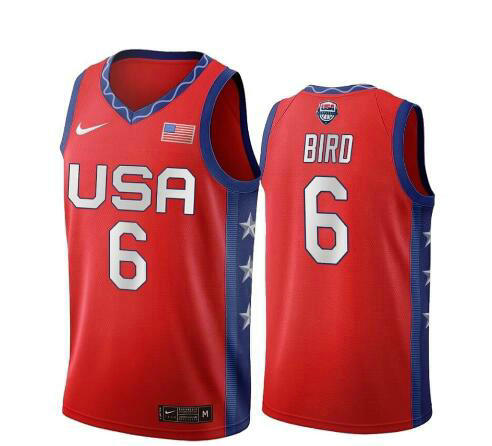 Camiseta Sue Bird 6 USA 2020 USA Olimpicos 2020 rojo Hombre
