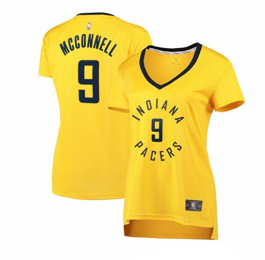 Camiseta T.J. McConnell 9 Indiana Pacers statement edition Amarillo Mujer