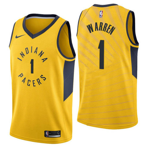 Camiseta T.J. Warren 1 Indiana Pacers 2018-2019 amarillo Hombre