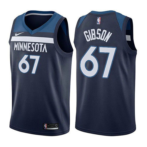 Camiseta Taj Gibson 67 Minnesota Timberwolves Icon 2017-18 Azul Hombre