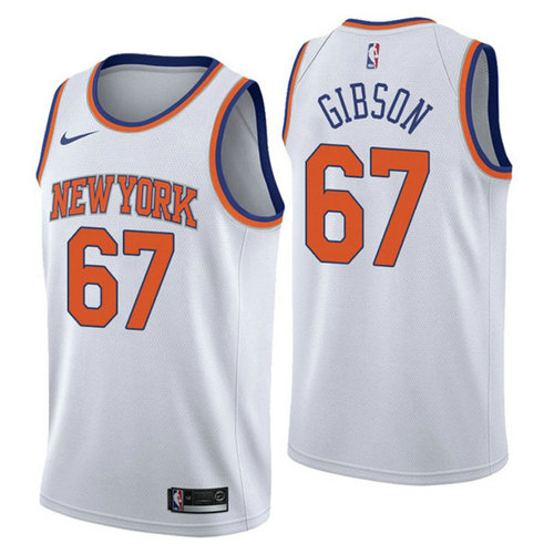 Camiseta Taj Gibson 67 New York Knicks 2018-19 blanca Hombre