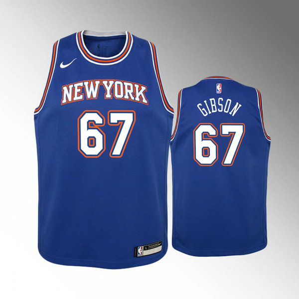 Camiseta Taj Gibson 67 New York Knicks Azul Niño