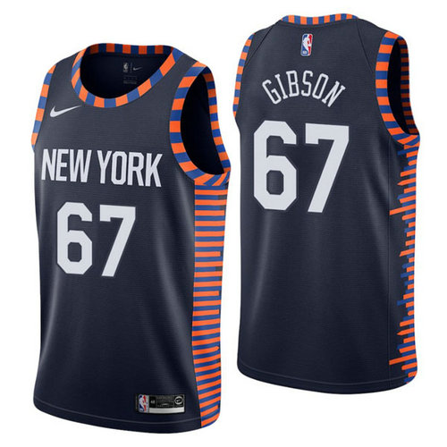 Camiseta Taj Gibson 67 New York Knicks ciudad 2019 azul Hombre