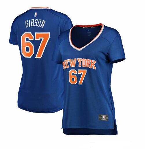 Camiseta Taj Gibson 67 New York Knicks icon edition Azul Mujer