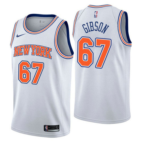 Camiseta Taj Gibson 67 New York Knicks statement 2018 blanca Hombre