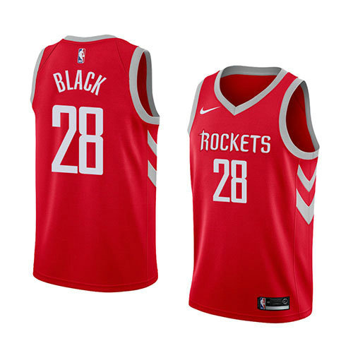 Camiseta Tarik Black 28 Houston Rockets Icon 2018 Rojo Hombre