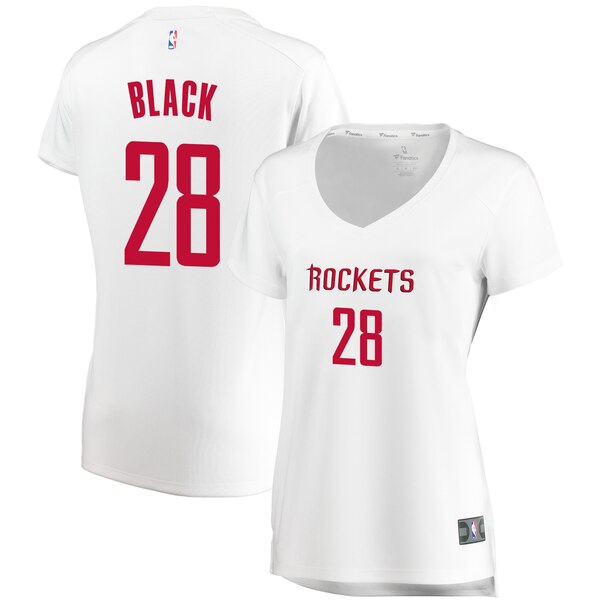 Camiseta Tarik Black 28 Houston Rockets association edition Blanco Mujer