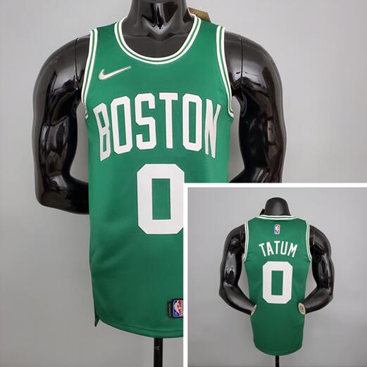 Camiseta Tatum 0 Boston Celtics 75 aniversario Verde Hombre