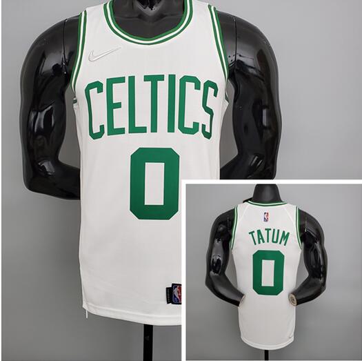 Camiseta Tatum 0 Boston Celtics 75 aniversario blanco Hombre