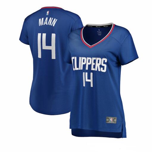 Camiseta Terance Mann 14 Los Angeles Clippers icon edition Azul Mujer