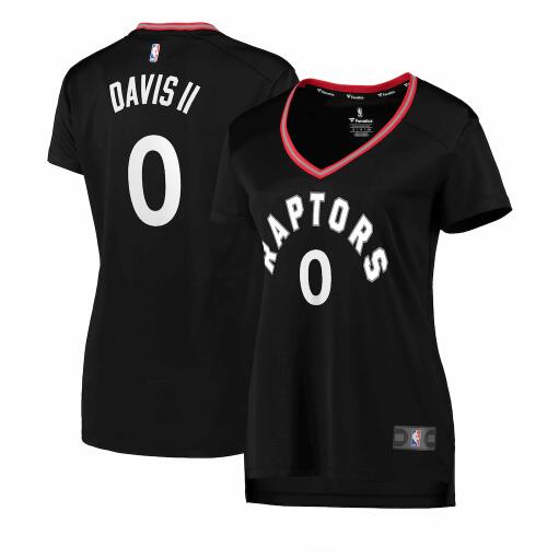 Camiseta Terence Davis II 0 Toronto Raptors statement edition Negro Mujer