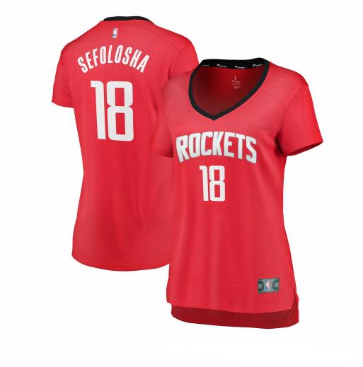 Camiseta Thabo Sefolosha 18 Houston Rockets icon edition Rojo Mujer