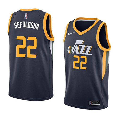 Camiseta Thabo Sefolosha 22 Utah Jazz Icon 2018 Azul Hombre