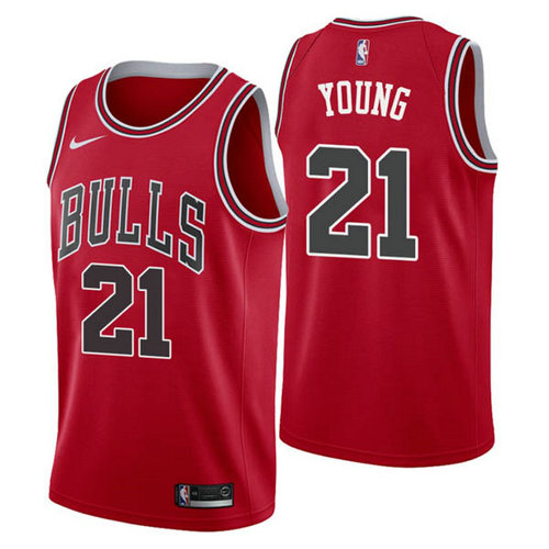 Camiseta Thaddeus Young 21 Chicago Bulls nike rojo Hombre