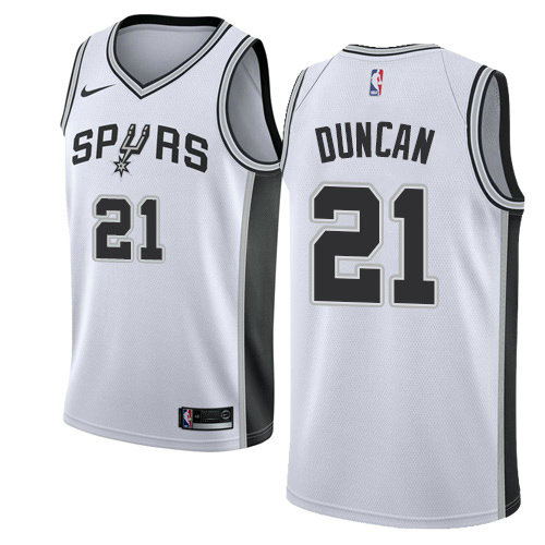 Camiseta Tim Duncan 21 San Antonio Spurs Association 2017-18 Blanco Hombre