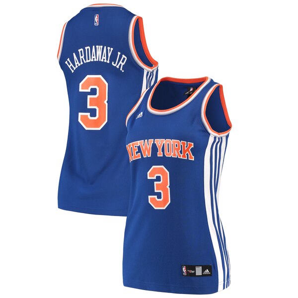 Camiseta Tim Hardaway 3 New York Knicks Réplica Azul Mujer