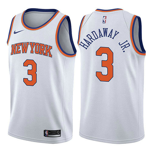 Camiseta Tim Hardaway JR. 3 New York Knicks Association 2017-18 Blanco Hombre