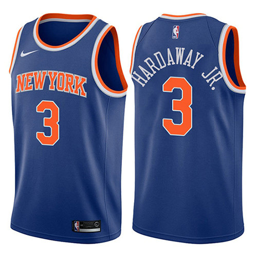 Camiseta Tim Hardaway JR. 3 New York Knicks Icon 2017-18 Azul Hombre