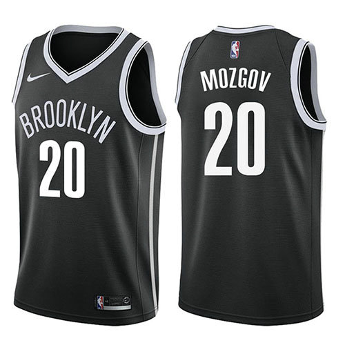 Camiseta Timofey Mozgov 20 Brooklyn Nets Icon 2017-18 Negro Hombre