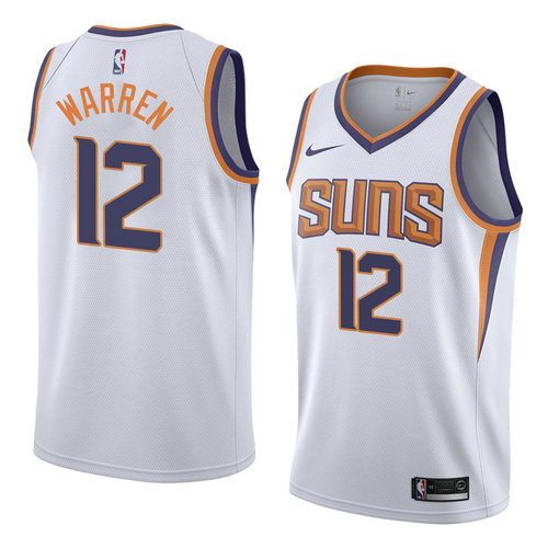 Camiseta Tj Warren 12 Phoenix Suns Association 2018 Blanco Hombre