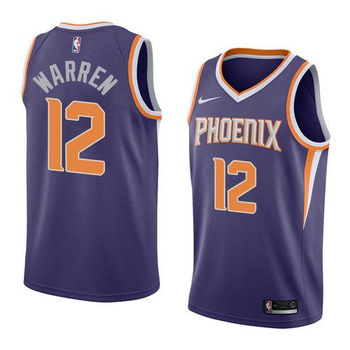 Camiseta Tj Warren 12 Phoenix Suns Icon 2018 Púrpura Hombre