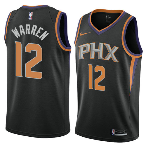 Camiseta Tj Warren 12 Phoenix Suns Statement 2018 Negro Hombre
