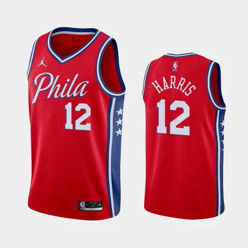 Camiseta Tobias Harris 12 Philadelphia 76ers 2020-21 Statement Rojo Hombre