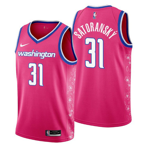 Camiseta Tomas Satoransky 31 Washington Wizards 2022-2023 City Edition rosa Hombre