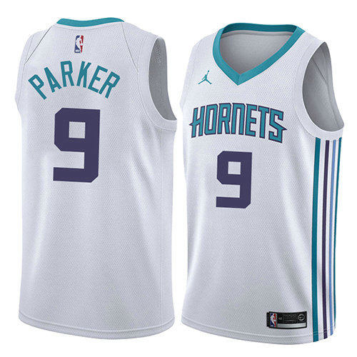 Camiseta Tony Parker 9 Charlotte Hornets Association 2018 Blanco Hombre