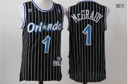 Camiseta Tracy McGrday 1 Orlando Magic Baloncesto Negro Hombre