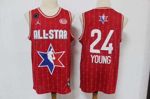Camiseta Trae Young 24 All Star 2020 rojo Hombre