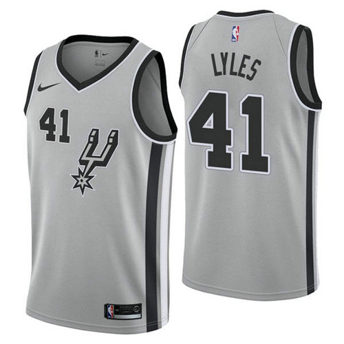 Camiseta Trey Lyles 41 San Antonio Spurs 2017-18 gris Hombre