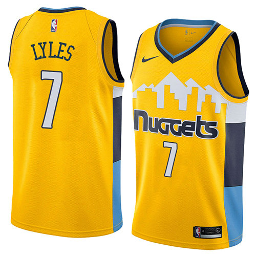 Camiseta Trey Lyles 7 Denver Nuggets Statement 2018 Amarillo Hombre