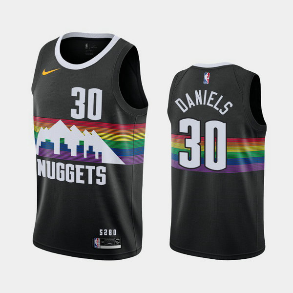 Camiseta Troy Daniels 30 Denver Nuggets 2020-21 Temporada Statement Negro Hombre
