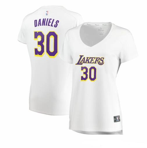 Camiseta Troy Daniels 30 Los Angeles Lakers association edition Blanco Mujer