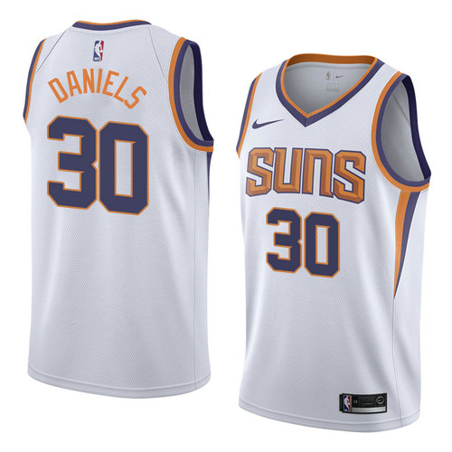 Camiseta Troy Daniels 30 Phoenix Suns Association 2018 Blanco Hombre