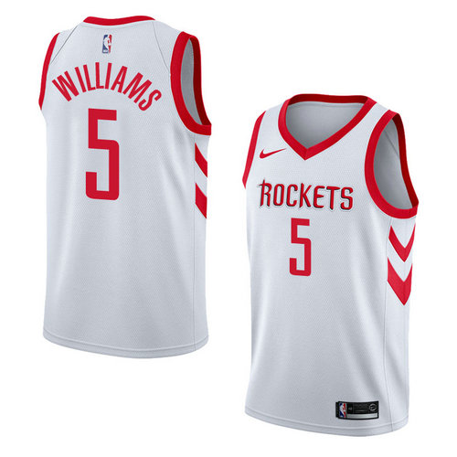 Camiseta Troy Williams 5 Houston Rockets Association 2018 Blanco Hombre