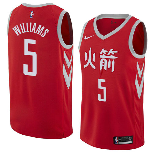 Camiseta Troy Williams 5 Houston Rockets Ciudad 2018 Rojo Hombre