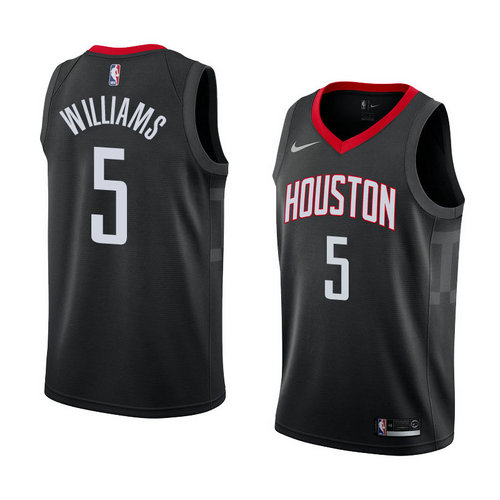Camiseta Troy Williams 5 Houston Rockets Statement 2018 Negro Hombre