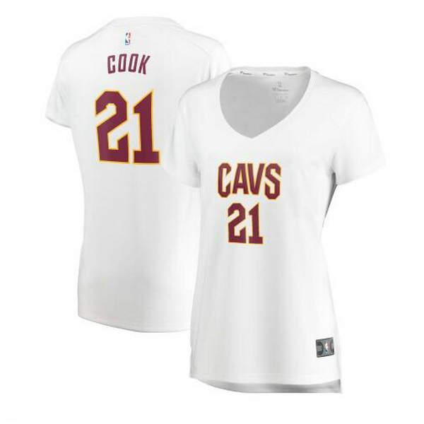 Camiseta Tyler Cook 21 Cleveland Cavaliers association edition Blanco Mujer