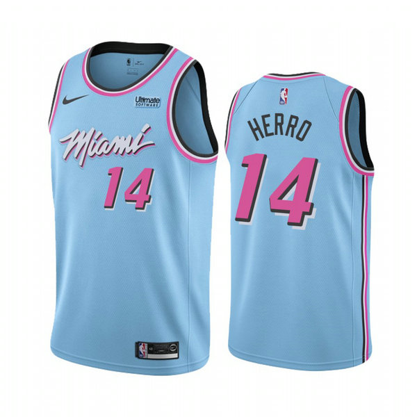 Camiseta Tyler Herro 14 Miami Heat 2020-21 Temporada Statement Azul Hombre