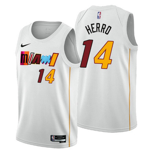 Camiseta Tyler Herro 14 Miami Heat 2022-2023 City Edition blanco Hombre