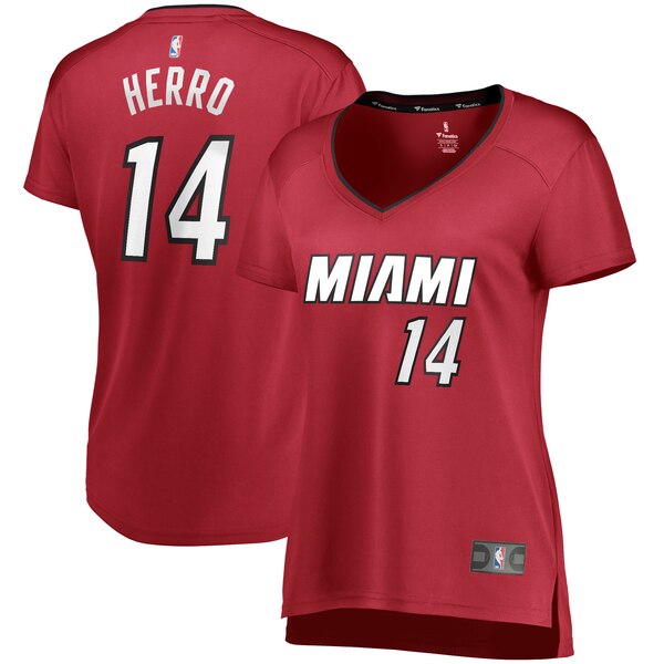Camiseta Tyler Herro 14 Miami Heat statement edition Rojo Mujer