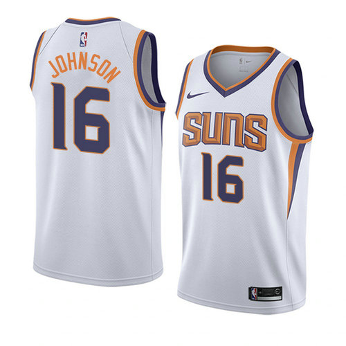 Camiseta Tyler Johnson 16 Phoenix Suns Association 2018 Blanco Hombre