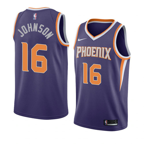 Camiseta Tyler Johnson 16 Phoenix Suns Icon 2018 Púrpura Hombre