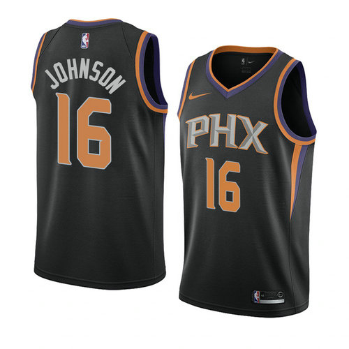 Camiseta Tyler Johnson 16 Phoenix Suns Statement 2018 Negro Hombre