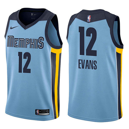 Camiseta Tyreke Evans 12 Memphis Grizzlies Statement 2017-18 Azul Hombre
